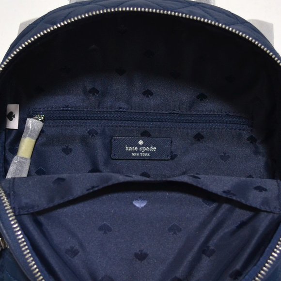 Kate Spade New York Wilson Road Quilted Navy Backpack NWT main image 4